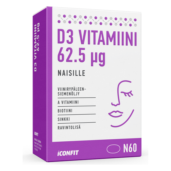 ICONFIT Vitamin D3 für Frauen 2500 IU (60 Kapseln)