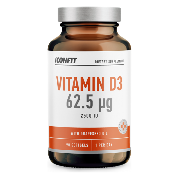 ICONFIT Vitamin D3 2500 IU (62,5 µg, 90 Kapseln)